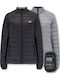 Kurzes Damenjacke Beidseitig Für Winter Schwarz, Kohle
