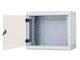 19" Einzel-Wandgehäuse Abnehmbare Seitenwände 9HE/600mm Vollglastüren Lichtgrau RAL7035