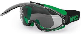 Uvex Ultrasonic Flip-up Safety Welding Goggles Clear Lens Excellence + Grey Lens Welding Shade 5 Infradur Plus Rubber Strap
