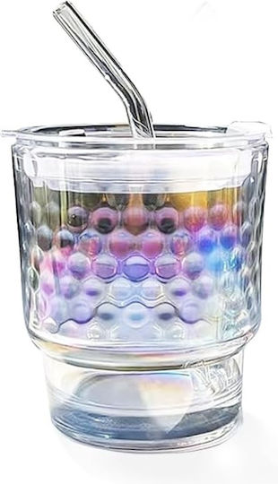 Transparent 350 Ml Rainbow Bubble Glass Travel Mug Coffee Tea Transparent 350 Ml Rainbow Bubble Glass Travel Mug Coffee Tea
