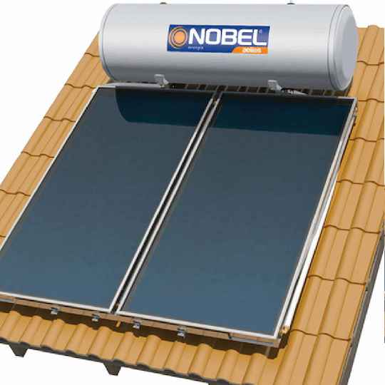 Nobel Solar Water Heater 300lt Glass 4 sq.m. Horizontal Roof Tile Selective