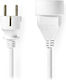 Nedis Power Extension Socket Angled 1x Socket White 3m