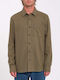 Caden Solid Langärmlig Flanell Hemd Wintermoss
