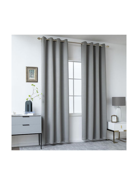 Chios Hellas Perdea Opacă cu Capse Light Grey 1...