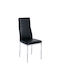Jetta Kitchen Artificial Leather Chair Black Velvet-Black Metal 40x50x95cm 6pcs