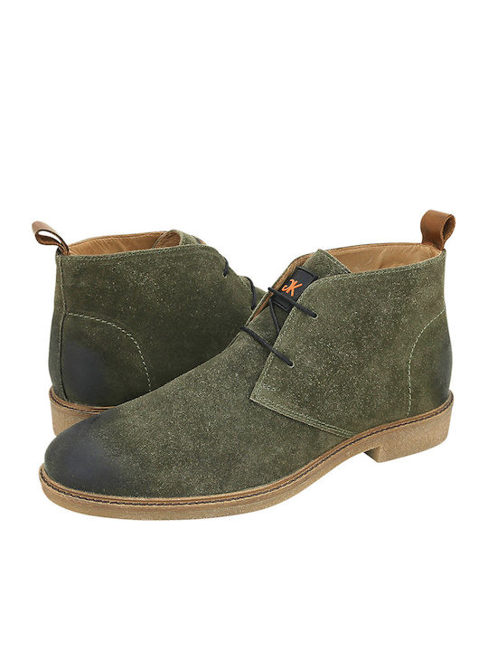 GK Uomo Suede Herrenstiefel Chukka Grün