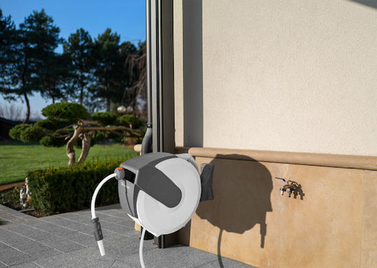 Automatic Hose Reel Set White Line 1/2" 35m Color Box