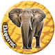 Runder Magnet Tiere 7 Elefant