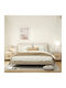 Wooden Bedside Tables with Metal Legs Brown 2 Pieces 48x40x48cm