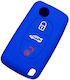 Car Key Cover Case 3buttons made of with 3 Buttons for Citroen / Peugeot in Blue Color