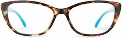 Lektor Damen Lesebrille +2.00 in Braun Farbe