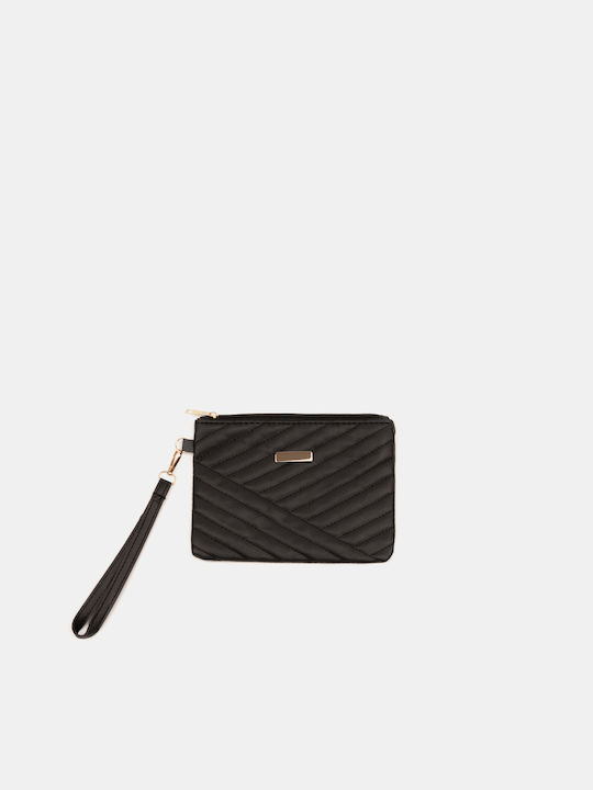 Quilted Black Clutch Bag