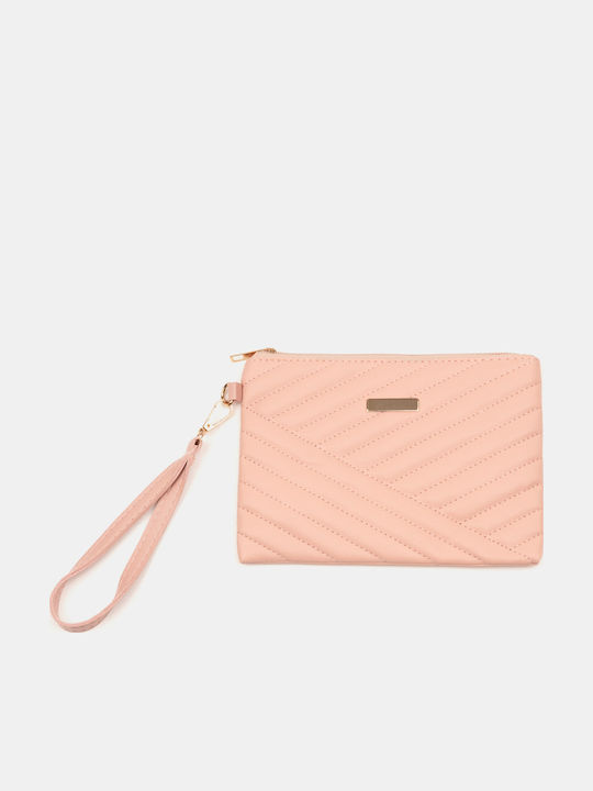 Quilted Pink Clutch Bag