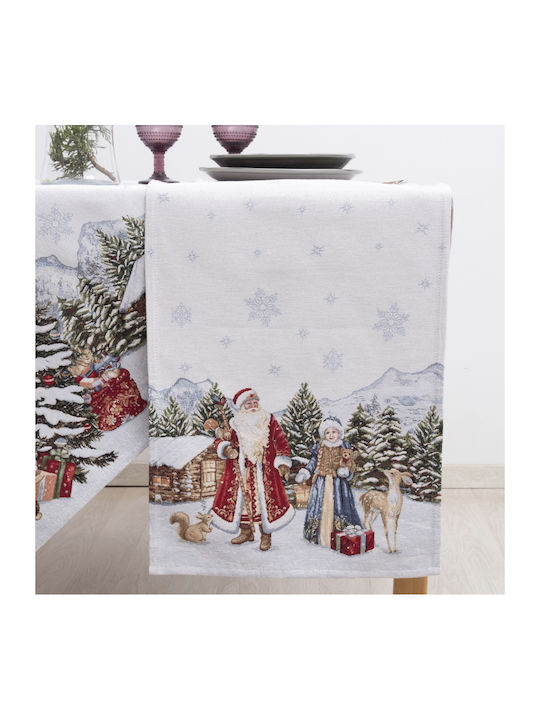 Dimeco Christmas Tablecloth Runner Fabric Multicolour L45xW140cm.