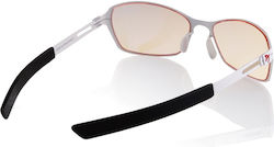 Arozzi Gaming Glasses Visione Vx-500 White Black-white Frames Amber Lenses