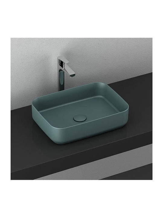Isvea Countertop Sink Porcelain 50x36cm Perol Green