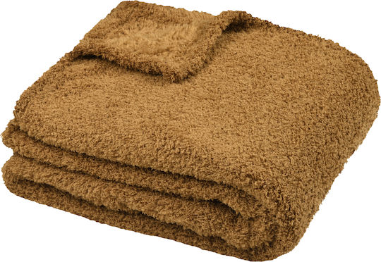 S-f Montreal Set Fleece Blanket for Couch 130x160cm Camel