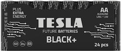 Tesla Black+ Alkaline Battery Aa Lr06 Pencil Foil 24 Pcs