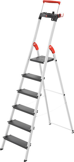 Household Ladder L100 Topline Aluminum 6 Steps