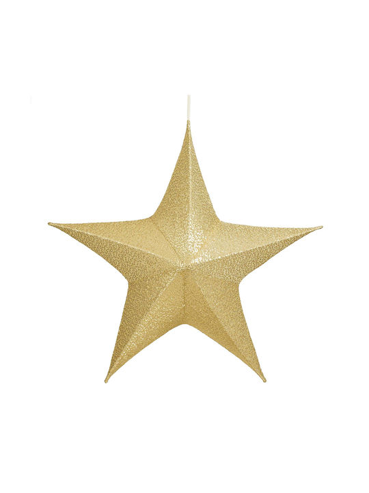 Hanging Ornament Star Paper Gold