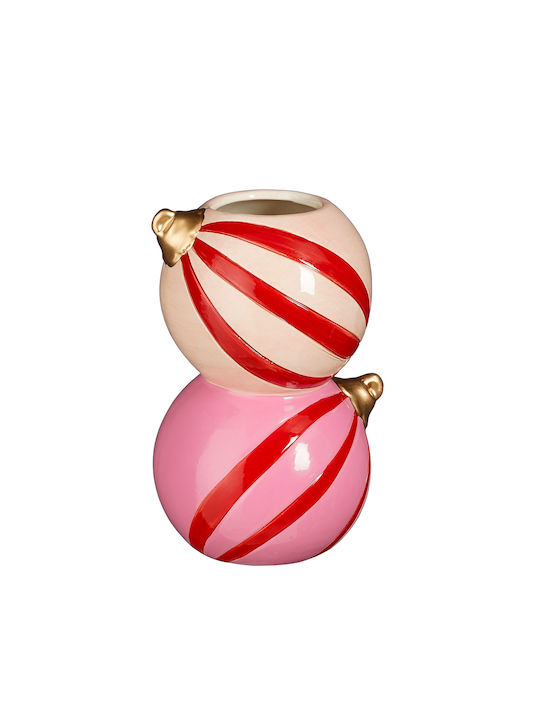Edelman Christmas Vase Ceramic Pink D10cm.
