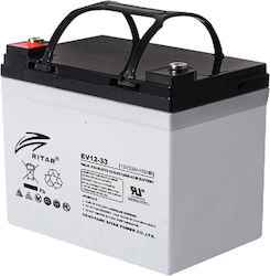 Lead Battery Electric Vehicles Ritar Ev12-33 12v 33 Ah 195 130 160 Mm Gel