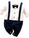 TakTakBaby Babystrampler Langärmliges Dark Blue/White