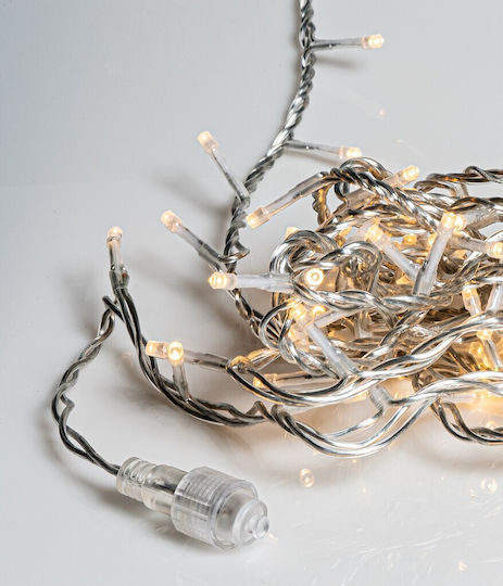 100 Светлини LED 2.5m. Топъл бял тип Лента 1бр