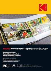 Kodak Fotostickerpapier Glanz 120g/m² A6x20 3510652 Kodak Fotostickerpapier Glanz 120g/m² A6x20 3510652