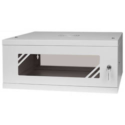 Stalflex Rack Cabinet 19" 4u 450mm Glass Door Gray Rc19-4u-450gg