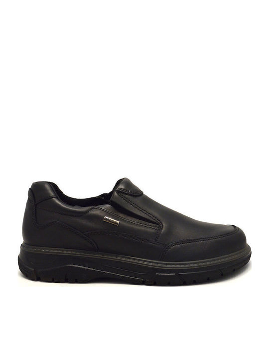 Leder Herren Freizeitschuhe Schwarz
