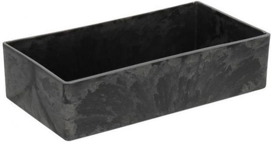Melamin-Tablett Grau 20x11x5cm