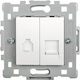 Elmark Priză De Rețea Single RJ45 Fără Cadru În Culoare Albă 0646