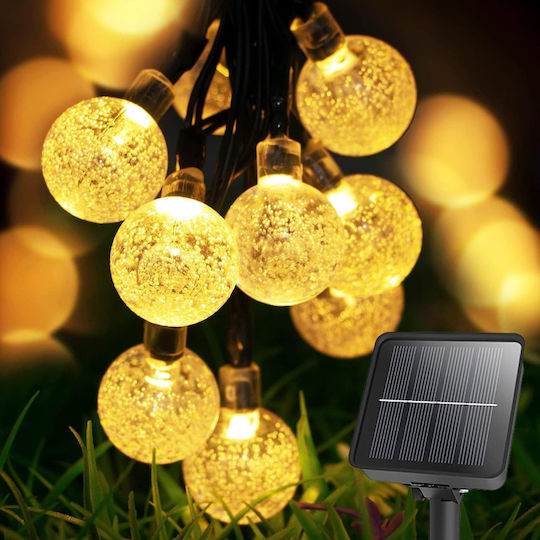Suspendata Lampă Solară Ghirlande cu Alb Cald Lumină