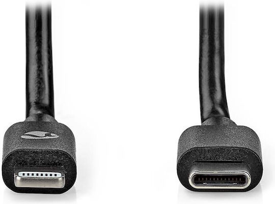 Nedis Lightning Cable Usb 2.0 Apple Lightning 8-pin Usb-c Connector Round Black 2m