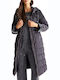 Magnete Kurz Damen Puffer Jacke für Winter Dark Grey