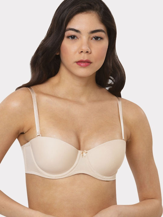 Norddiva Balconette Balconette Strapless Bra Beige