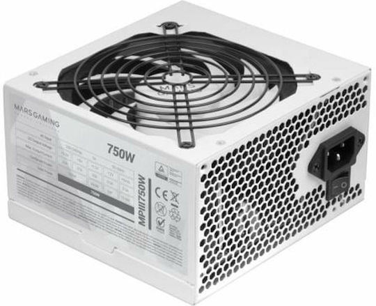 Mars Gaming MPIII750 750W Бял Компютърно захранване Пълен кабел