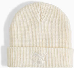 PUMA Beanie Γυναικείος Σκούφος Πλεκτός σε Εκρού χρώμα