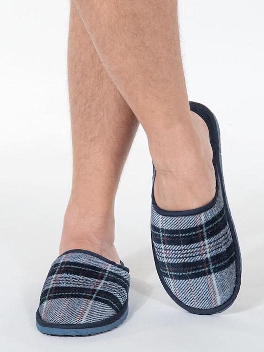 Amaryllis Slippers Зимни мъжки чехли с дизайн Син