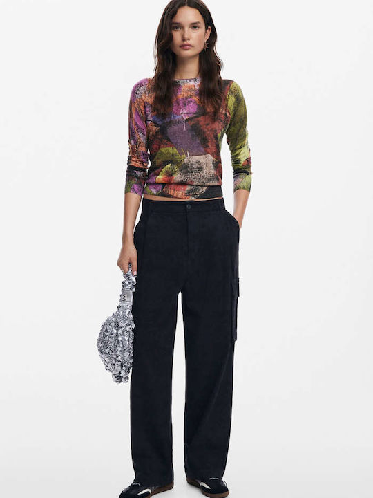 Lacroix Dama Tesatura Pantaloni Cargo Negru