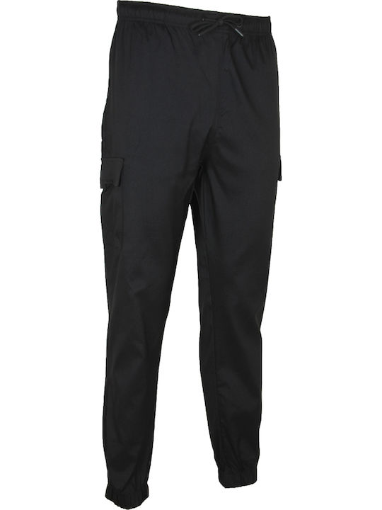 Cargo Sweatpants with Elastic Black