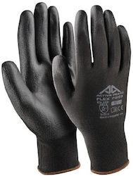 Active Gear Flex Gloves for Work Black Polyuret...