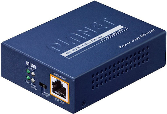 Planet Poe Lan Extender 1x Poe-in 1x Poe-out 65w 802.3bt Gigabit