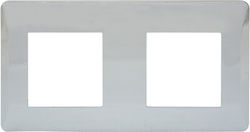 Elmark Switch Frame 2 Positions in Silver Color...