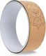Yoga Wheel Τροχός Yoga Pilates Natural Cork Διάμετρο 33cm