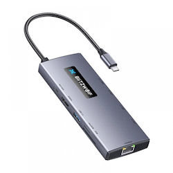 BlitzWolf USB-C Докинг станция с HDMI 4K PD Етърнет (BW-NEW TH8) BlitzWolf USB-C Докинг станция с HDMI 4K PD Етърнет (BW-NEW TH8)