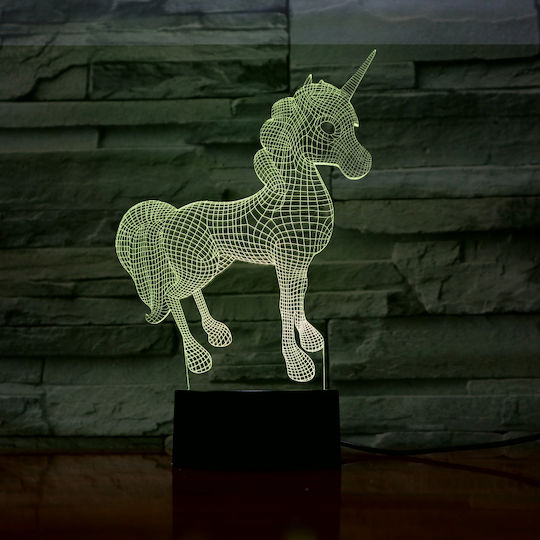 Kids Decorative Lamp Unicorn With Warm Lighting 3εκ.