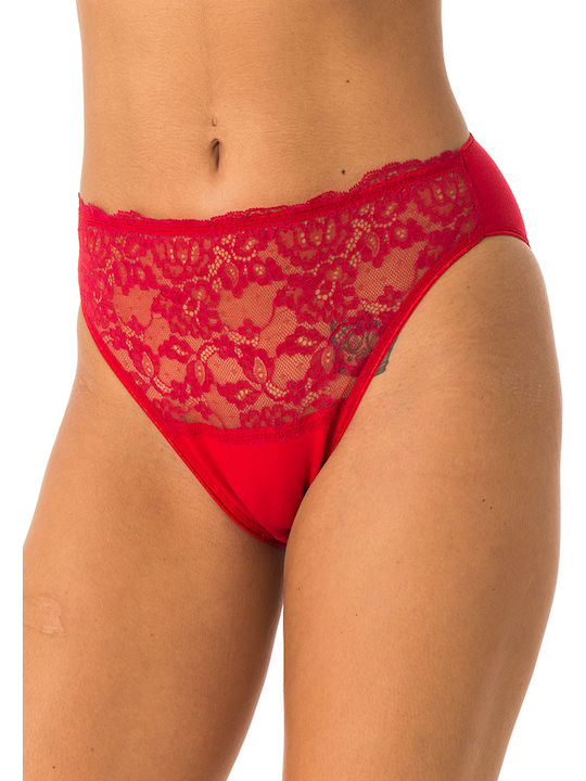 Fay Lingerie Ψηλόμεσο Γυναικείο Slip με Δαντέλα...