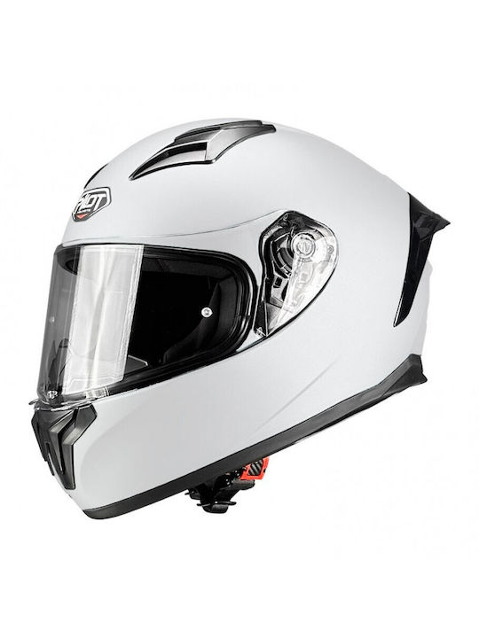 Pilot Flex White Motorcycle Helmet Full Face EC...